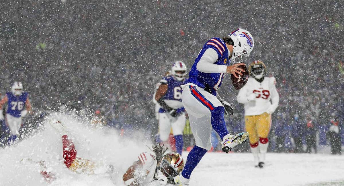 Josh Allen, en un partido con los Bills.