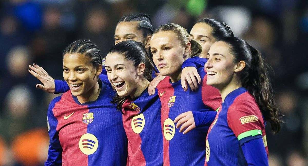 El FC Barcelona celebra un gol. /@FCBfemení