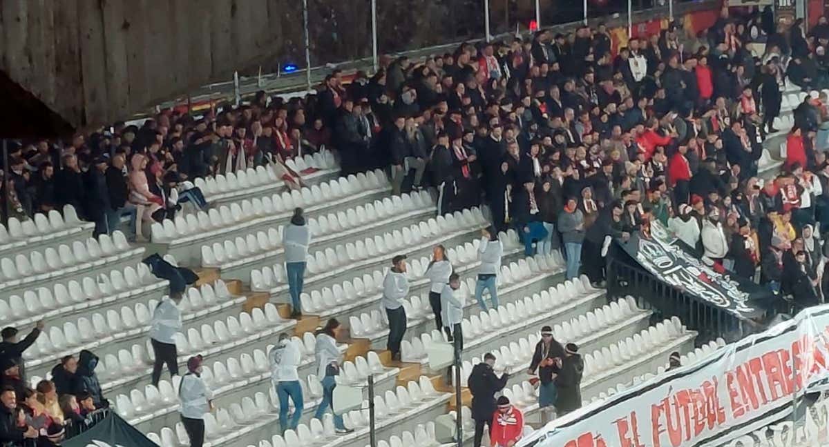 El fondo vacío de Vallecas./TWITTER