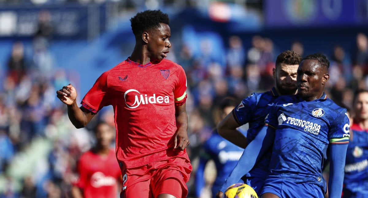 Sambi Lokonga, en el partido ante el Getafe./EP