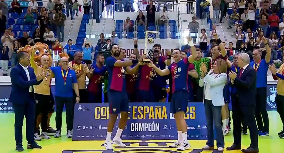 El Barça derrota al BM Torrelavega en la final de Copa de España./TELEDEPORTE