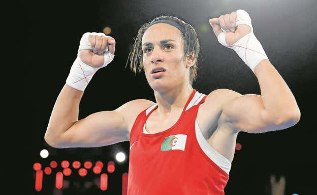 Imane Khelif tras ganar un combate en París. Reuters