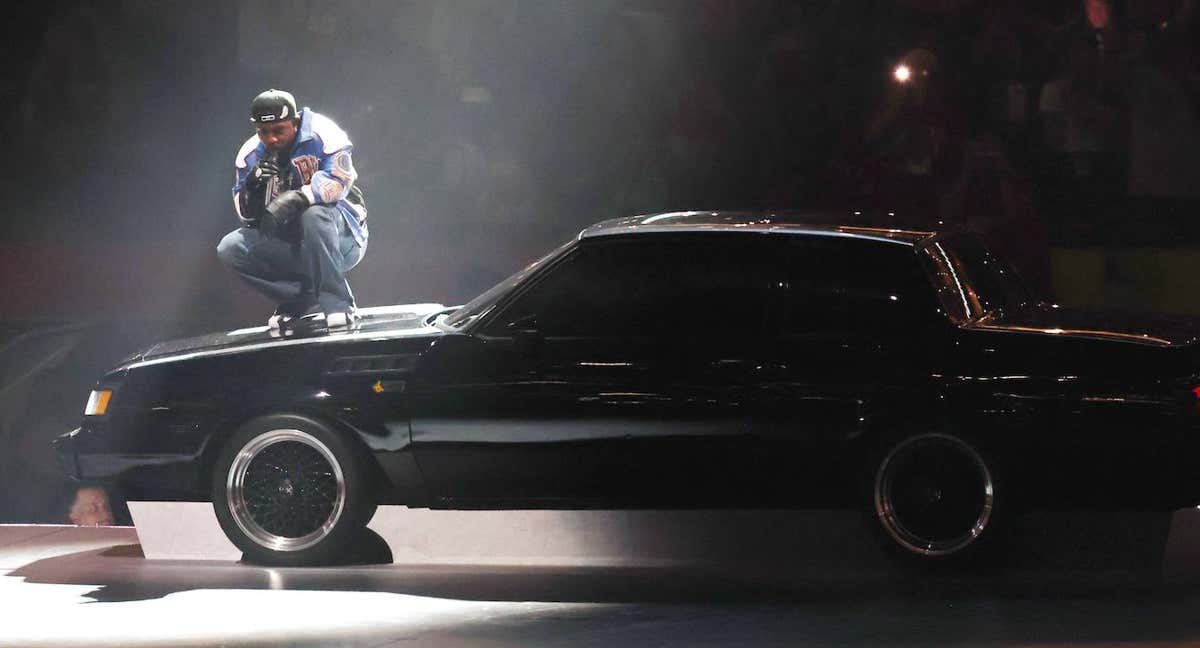 Kendrick Lamar, durante su actuación.