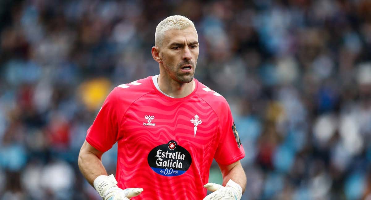 Vicente Guaita, en un partido reciente con el Celta. /EFE