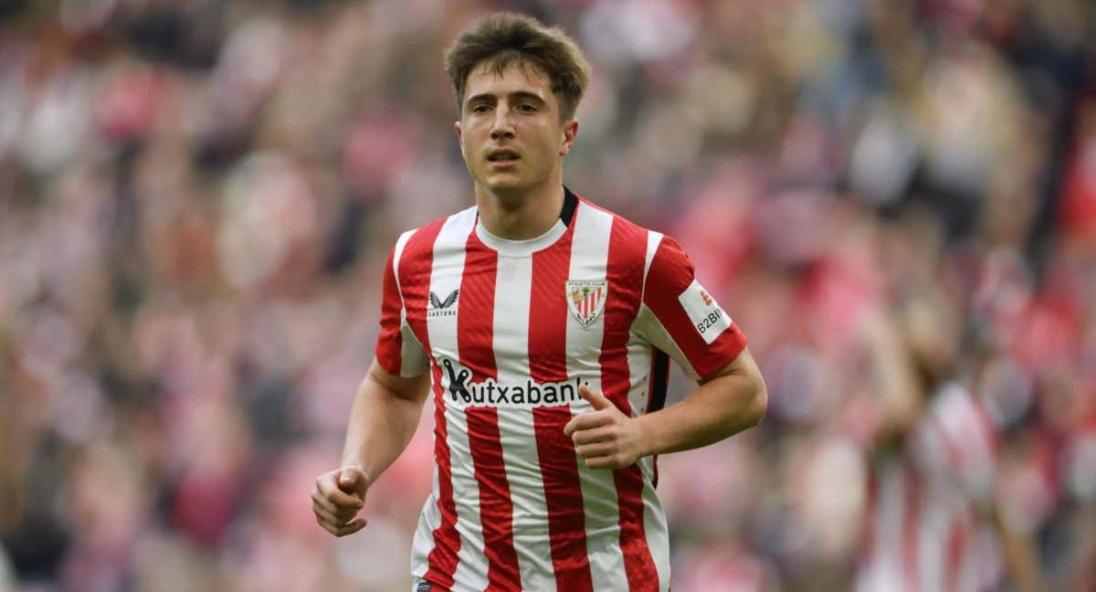 Mikel Jauregizar, en uno de sus últimos partidos en San Mamés.