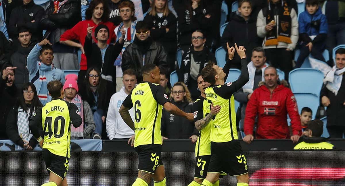 Jugadores del Betis celebrando un gol en LaLiga en un reciente partido contra el Celta de Vigo. /EFE