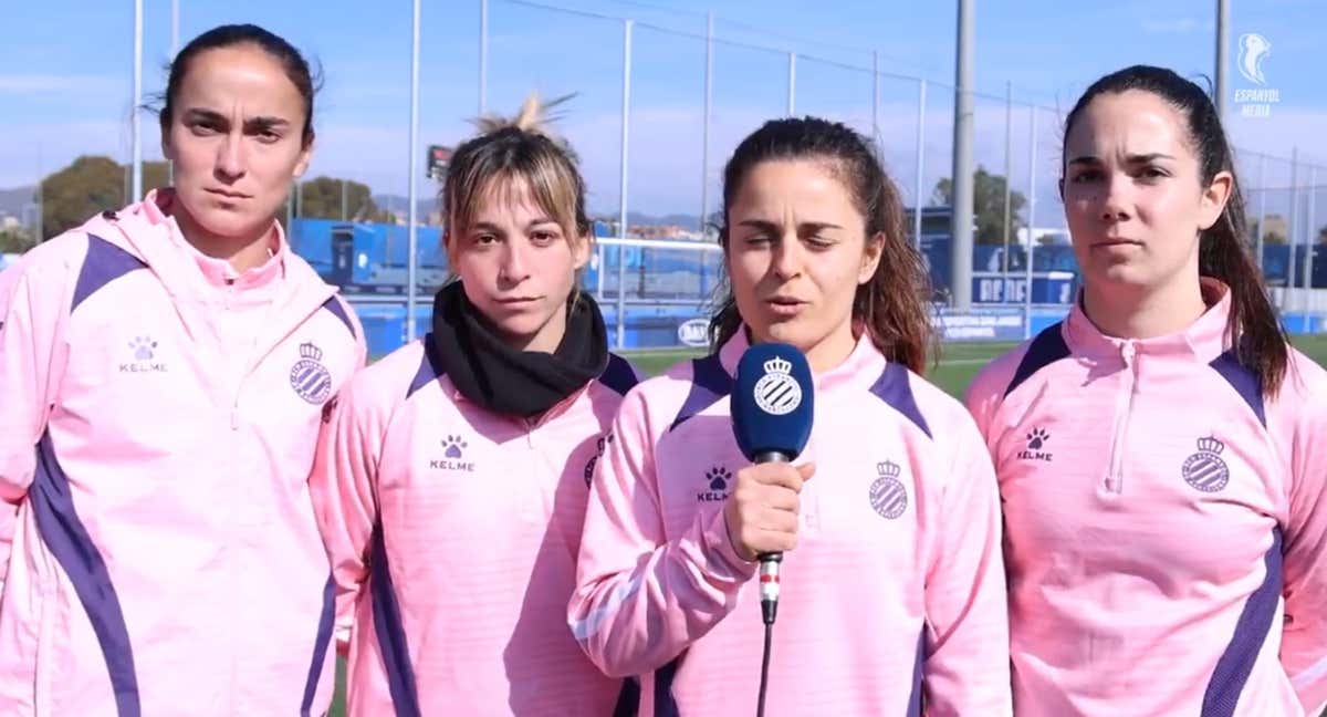 Las jugadoras del Espanyol en el vídeo. /RCD ESPANYOL FEMENI