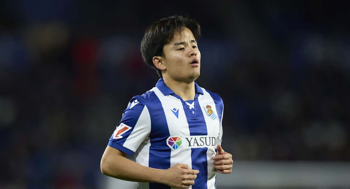 Takefusa Kubo jugando con la Real Sociedad en Anoeta./EP