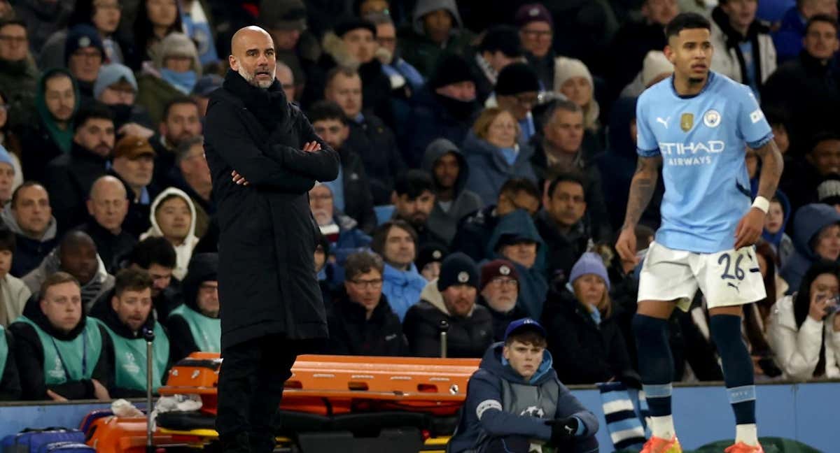 Pep Guardiola en el partido contra el Real Madrid. /EFE