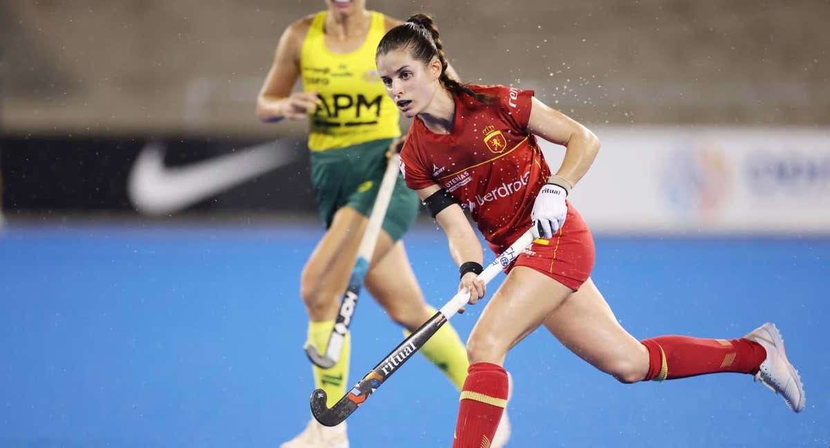 Laia Vidosa en el partido de España contra Australia. /EFE