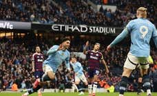 Marmoush da esperanzas a Guardiola antes del Real Madrid y Haaland, el susto