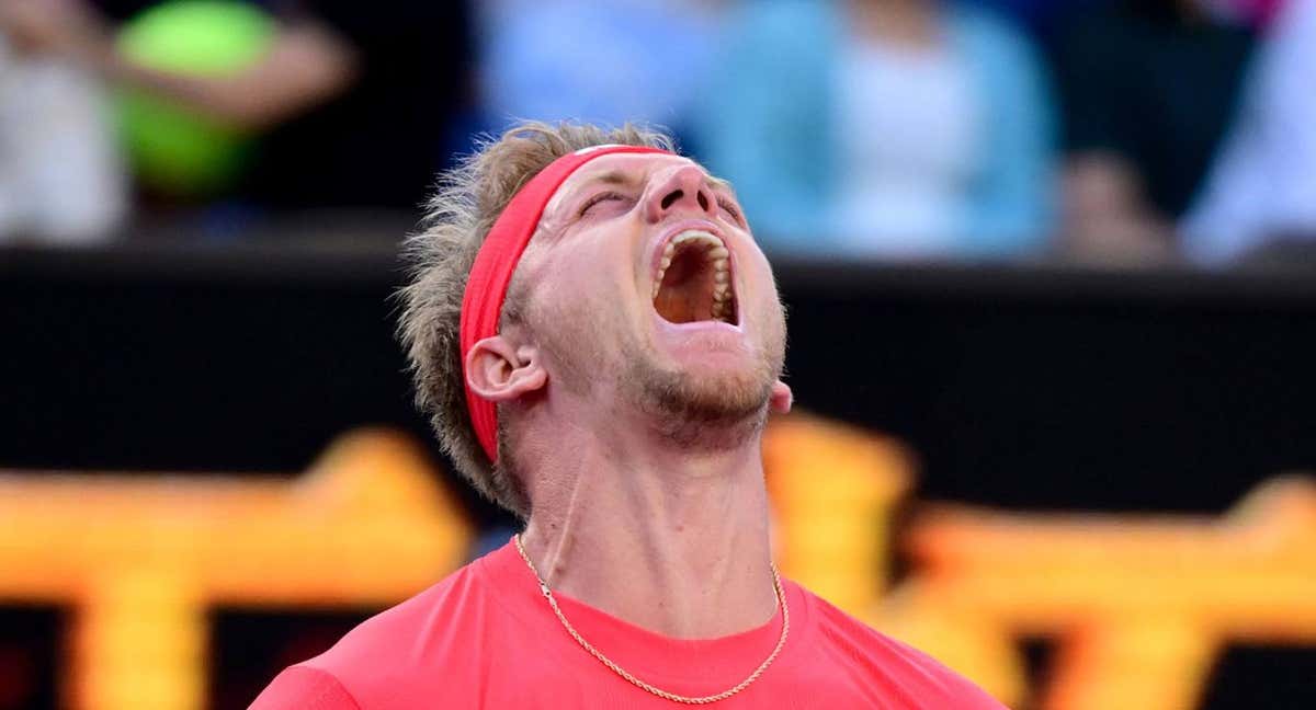 Davidovich celebra la victoria ante Arnaldi. /REUTERS