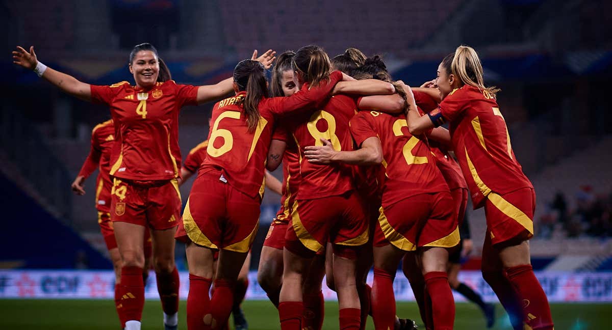 Las jugadoras españolas celebrando un gol. /RFEF