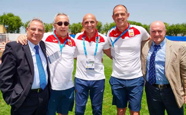 Juanjo González, junto a Ginés, Alejandro Blanco, De la Fuente y Bandrés.