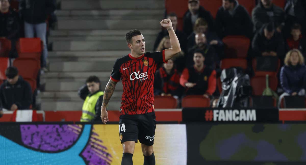 Dani Rodríguez, en un partido con el Mallorca./EFE