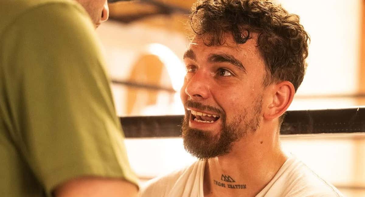 Jonfer, durante un entrenamiento con Nicolás González./