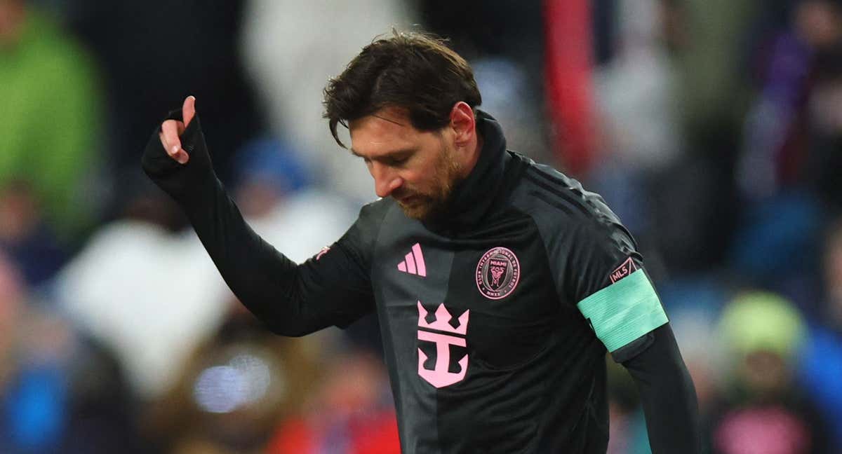 Leo Messi celebra el gol que decidió el partido ante el Sporting Kansas City./AFP