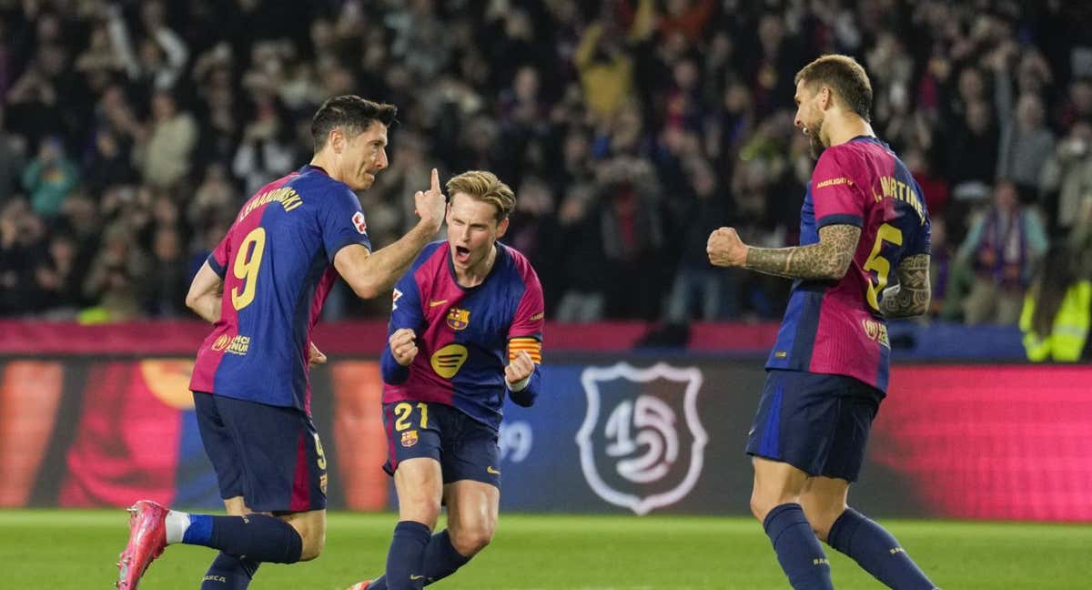 El Barça de Hansi Flick recuperó la punta en LaLiga y quiere coronarse en la Copa del Rey 2025. /EFE