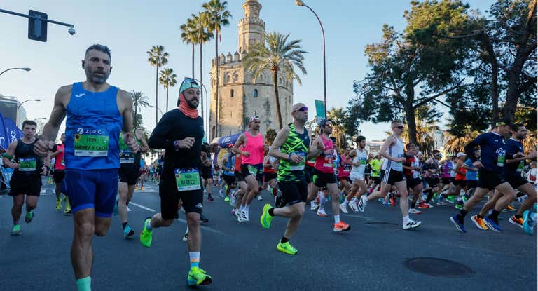Imagen de la maratón de Sevilla 2025.
