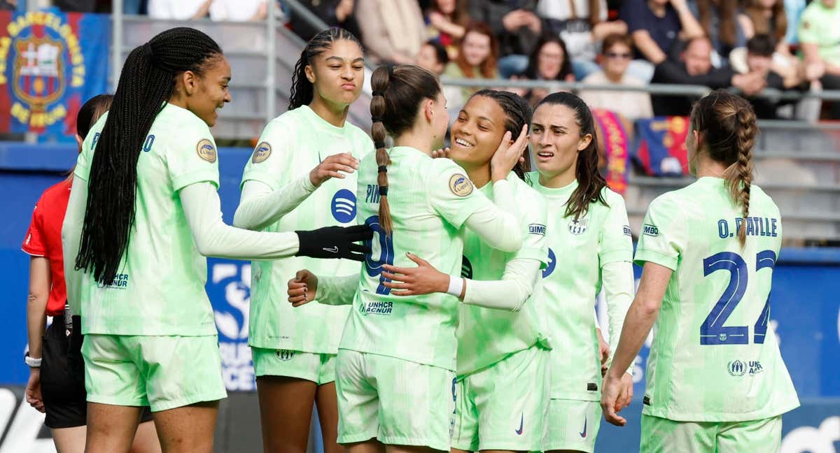 Las jugadoras del Barça celebrando un gol. /FC BARCELONA FEMENINO