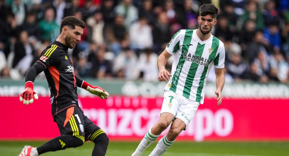 Luca y Theo Zidane, durante el Córdoba-Granada.