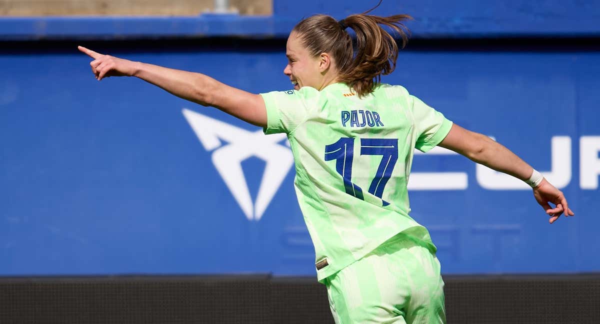 Ewa Pajor celebrando su gol. /FC BARCELONA FEMENINO