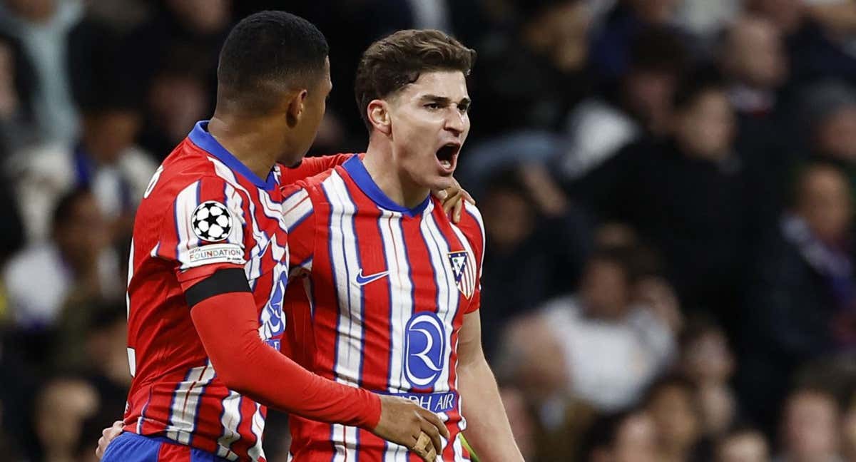 Julián grita con rabia el gol en el Bernabéu. /REUTERS