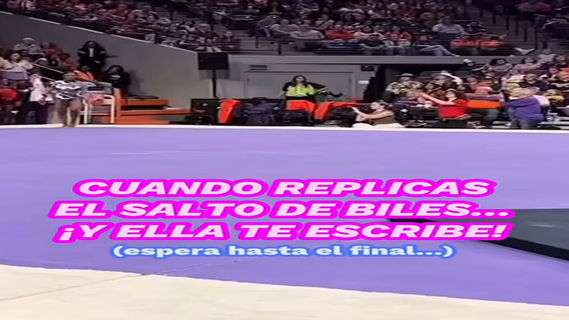 Clark se ha convertido en la primera deportista universitaria en replicar el 'Biles I'