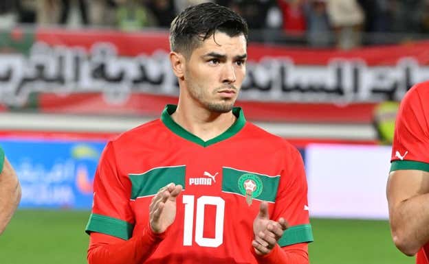 Brahim, durante un partido con Marruecos. EFE/Jatal Morchidi