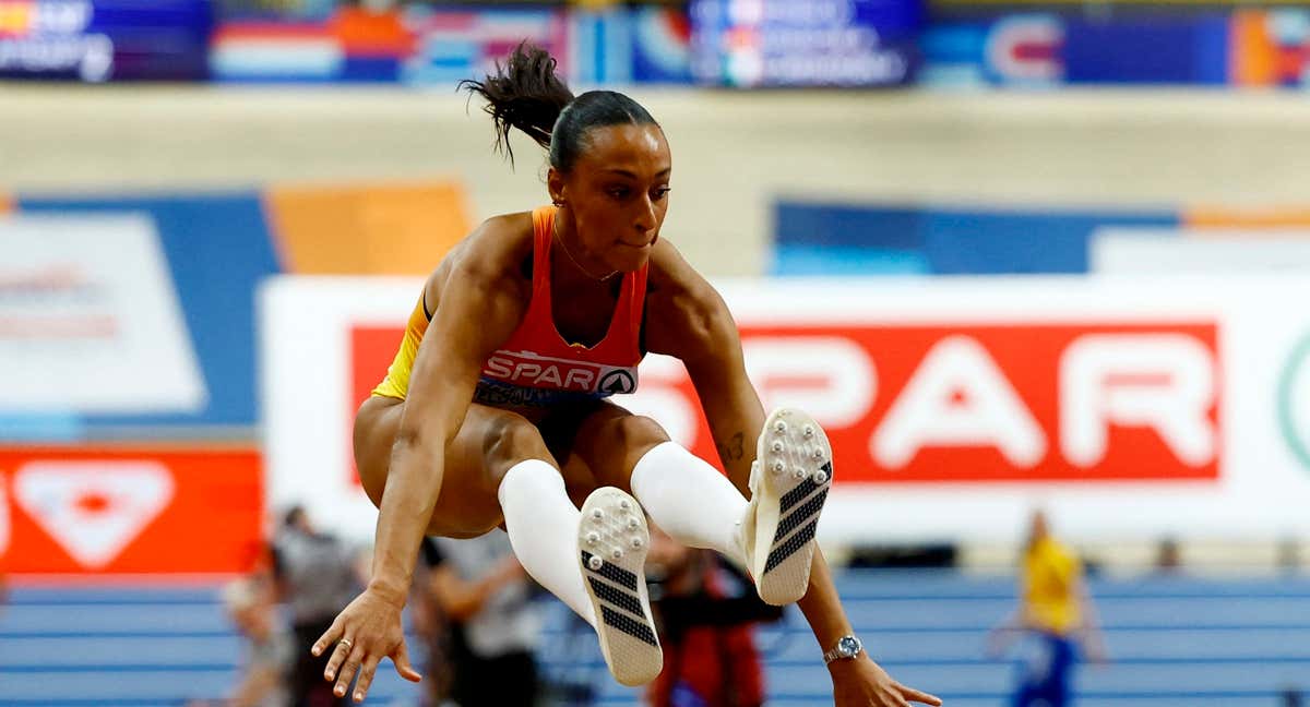 Ana Peleteiro, durante la final del Europeo./REUTERS