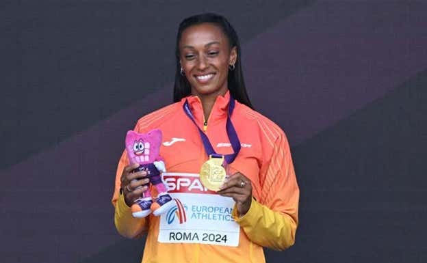Ana Peleteiro, con su oro europeo al aire libre del pasado verano. REUTERS