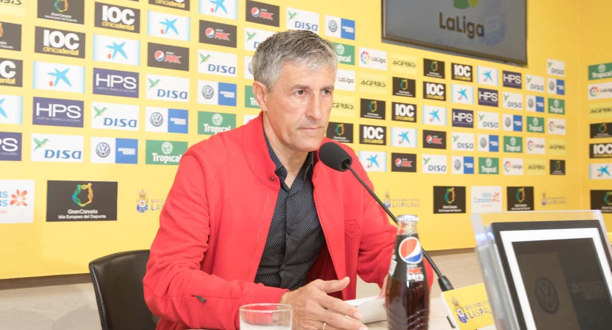 Quique Setién, el día de su despedida de Gran Canaria/UD LAS PALMAS