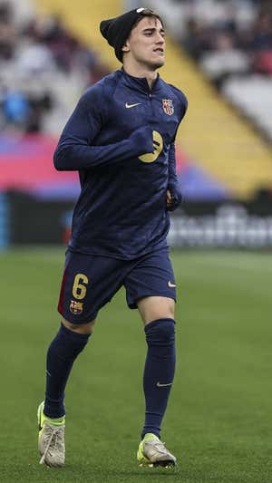 Gavi, en un partido reciente del Barça.  EFE