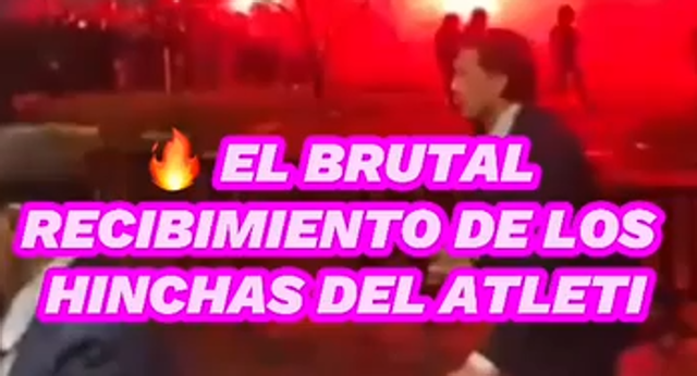 Brutal recibimiento al Atlético de Madrid en el hotel de concentración.