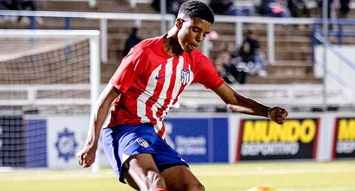 Jorge Domínguez jugando con el Atlético de Madrid. /INSTAGRAM