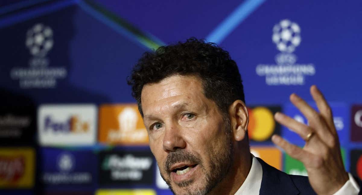 El Cholo durante la rueda de prensa previa al encuentro. /REUTERS