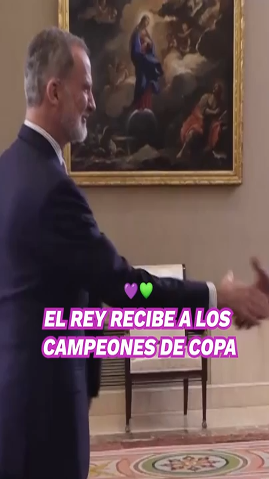 El Rey Felipe VI ha recibido al Unicaja de Málaga tras conseguir la Copa el pasado Febrero.