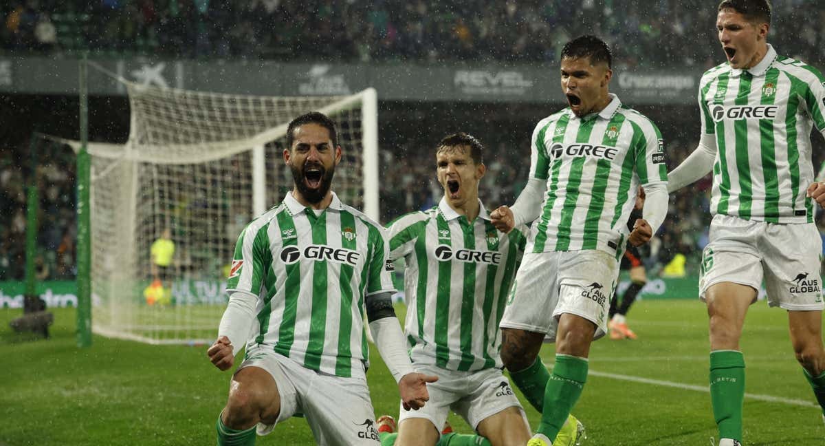 Isco celebra su gol ante el Madrid.