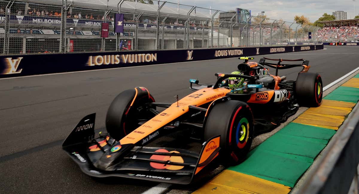 Norris, rodando por Albert Park.