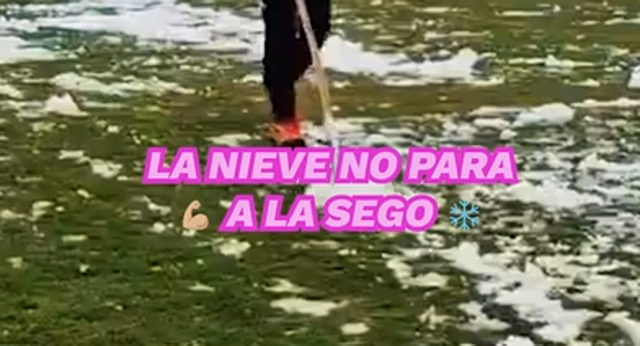 Una nevada ha puesto en riesgo el Gimnástica Segoviana-Cultural Leonesa, pero no fue suficiente para frenarles.