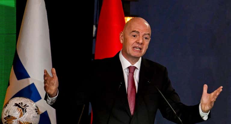 Infantino, en un acto.