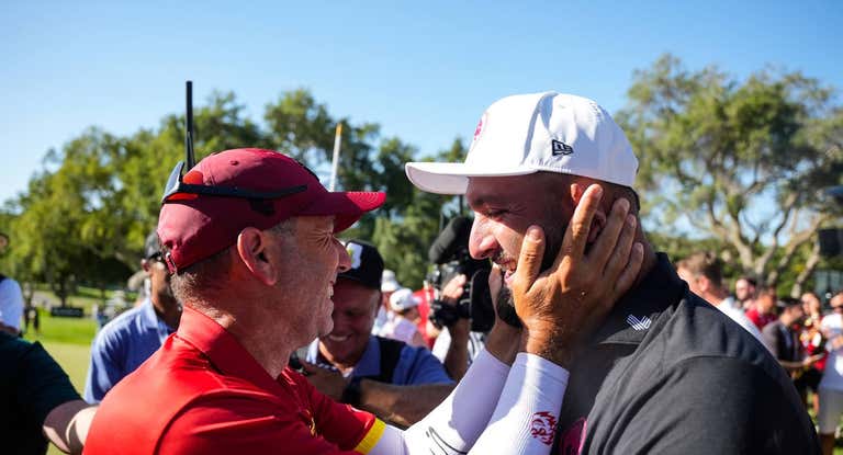 Sergio García y Jon Rahm, en un torneo del LIV Golf.