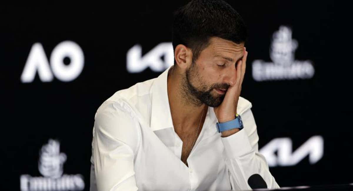 Novak Djokovic, en una rueda de prensa durante el pasado Open de Australia./AFP