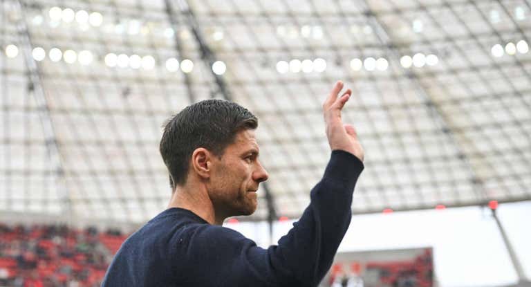 Xabi Alonso, con el Bayer Leverkusen.