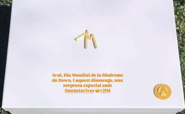 El story de Instagram de Aitana Bonmatí de la caja con las botas.  Instagram Aitana Bonmatí