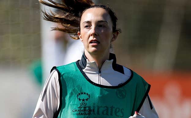 Weir durante el último entrenamiento.  REAL MADRID FEMENINO
