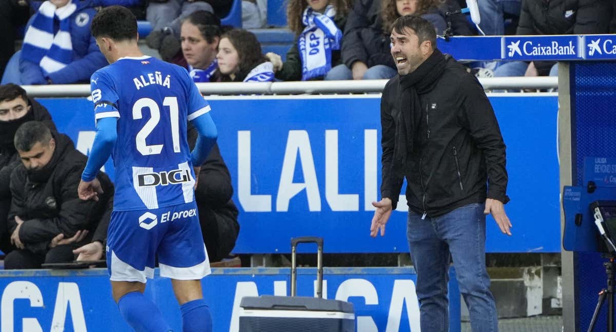 Coudet, en el partido ante el Rayo.