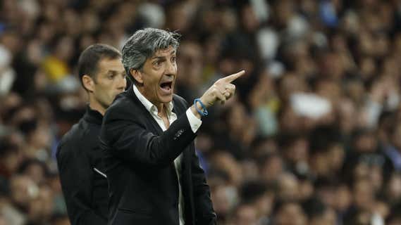 Imanol Alguacil, en el Bernabéu. /EFE