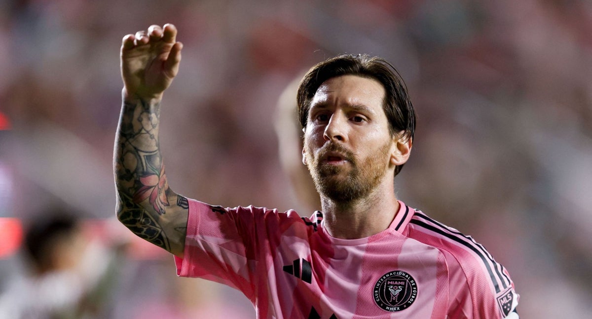 Leo Messi durante el partido que Inter Miami empató ante Toronto.
