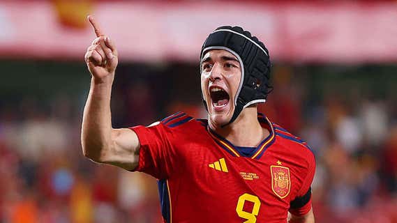 Gavi, con la camiseta de la Selección. /GETTY